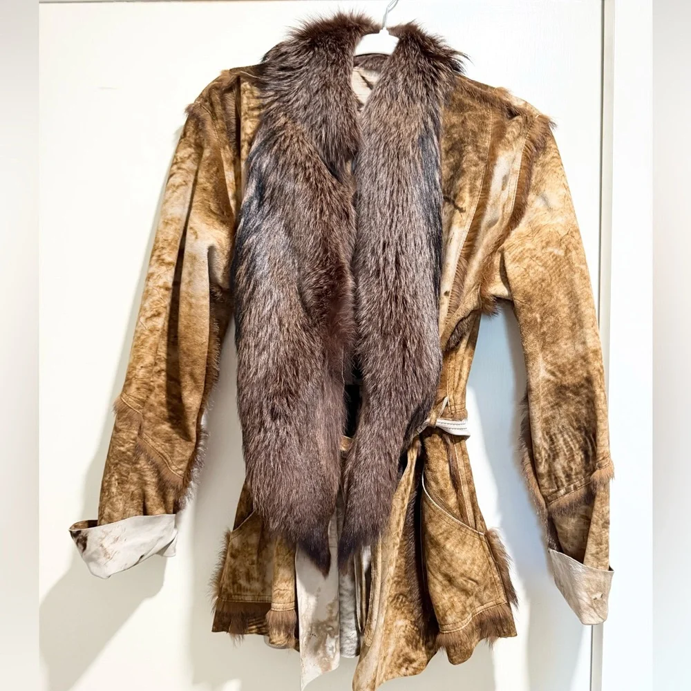 Ben Kahn Reversible Leather and Fur Jacket